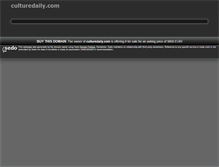 Tablet Screenshot of culturedaily.com
